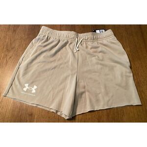 Men's Under Armour Sweat Shorts Size XL Loose Fit Tan